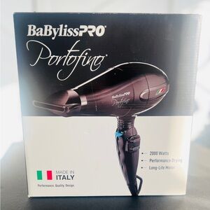 BaBylissPRO Portofino Hair Dryer - Black and Silver Accents